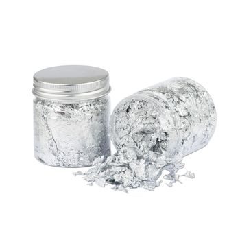 Metallic flakes 3g in the colour of silver