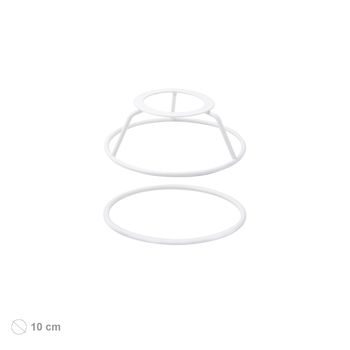 Lampshade frame for a chandelier round set of 2 parts 10cm