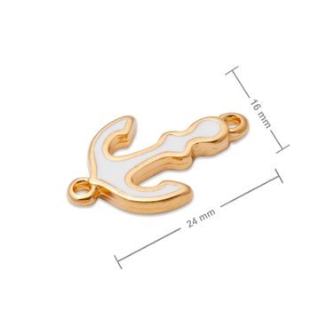 Manumi connector anchor 24x16mm gold-plated