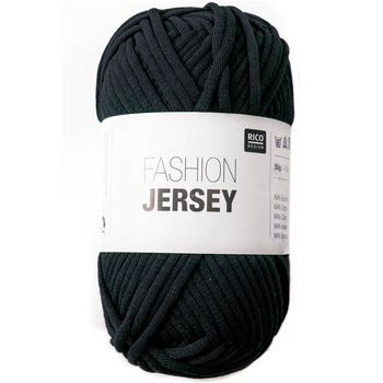 Rico design háčkovacia šnúra Fashion Jersey odtieň 008 čierna