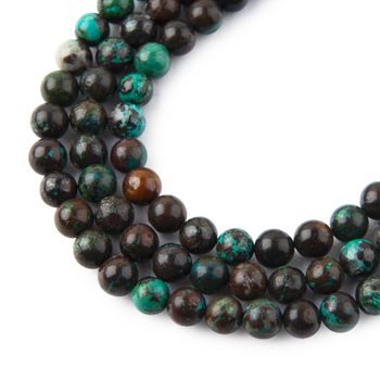 Peruvian Chrysocolla beads 6mm