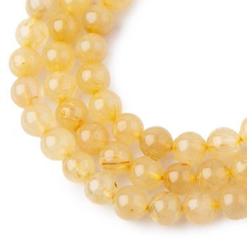 Golden Rutilated Quartz beads 8mm