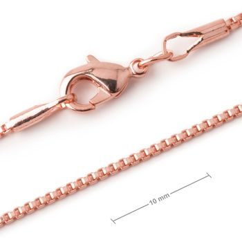 Bižuterní řetízek se zapínáním 19cm rose gold č.80