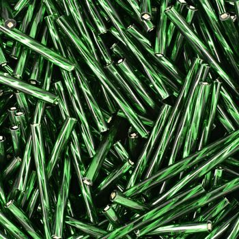 Skleněné trubičky kroucené 30mm zelené