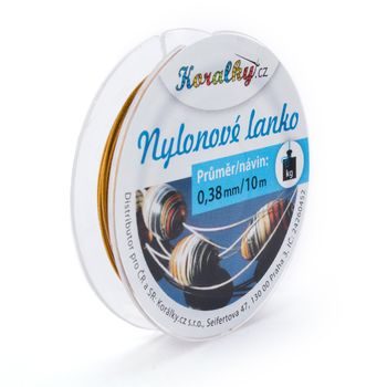 Nylonové lanko 0,38mm/10m zlaté