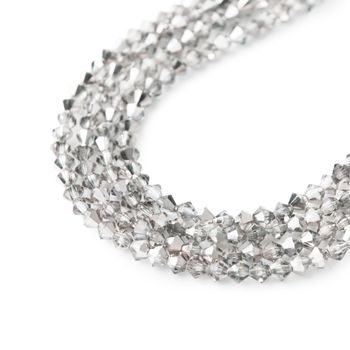 Manumi české cínové perličky 4 mm Crystal Labrador half