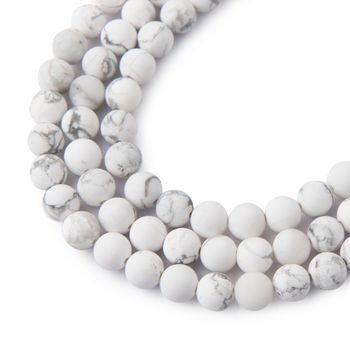 Howlite beads matte 6mm