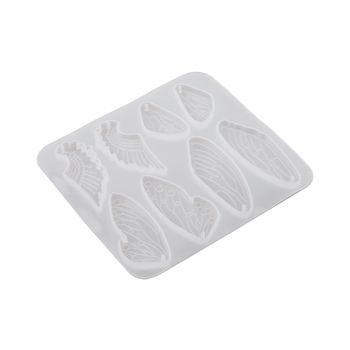 Silicone mould for casting resin mix of angel charms