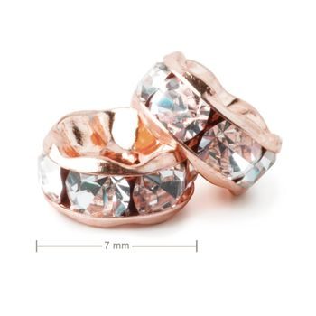 Manumi štrasová rondelka 7 mm rose gold Crystal