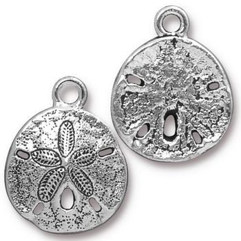 TierraCast pendant Sand Dollar antique silver