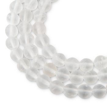 Clear Quartz - Rock Crystal beads matte 8mm