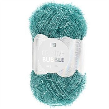 Rico design háčkovací příze na výrobu žínek Creative Bubble odstín 040 tyrkysová