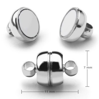 5-10pcs Strong Magnetic Clasps Rhodium Ball/heart-shape Clasps For