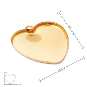 Silver pendant with a setting 28x27mm gold-plated No.1224