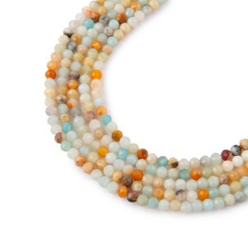 Mix Amazonite faceted beads 2mm