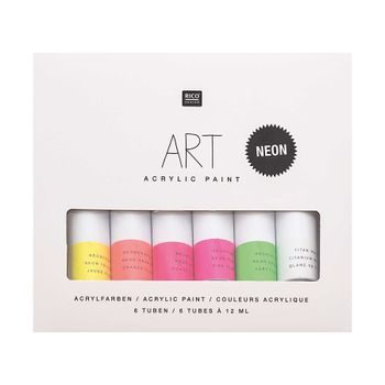 Set of acrylic neon paints 6x12ml