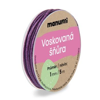 Voskovaná šnúra 1mm/5m fialová