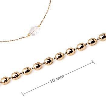 Unfinished ball chain for crimping gold