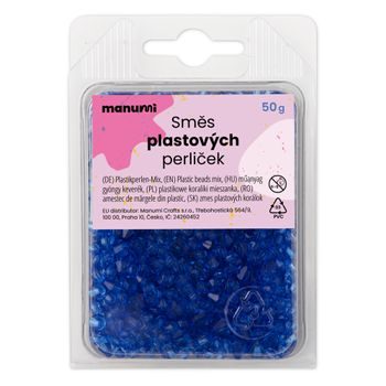 Manumi broušené akrylové korálky 4 - 8 mm modré