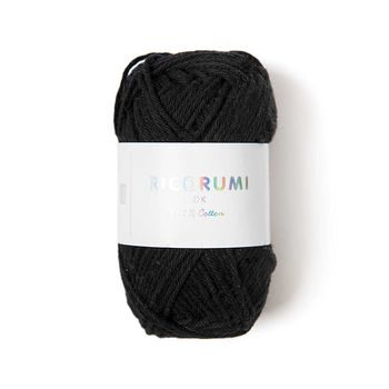 Cotton crochet yarn Ricorumi dk shade 060 black