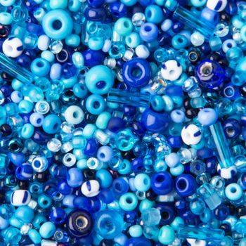 PRECIOSA mix of seed beads blue