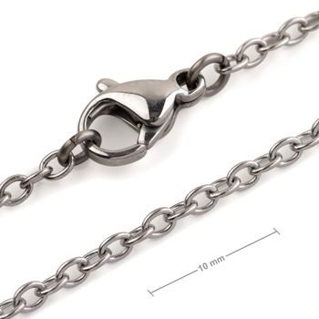 Stainless steel jewellery chain with 2.5mm link with a clasp 50cm