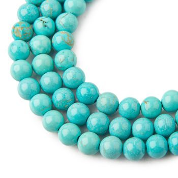 Blue Howlite Magnesite beads 8mm