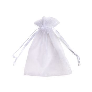 Organza bag 80x70mm white