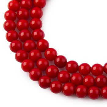 Red Bamboo Coral beads 8mm