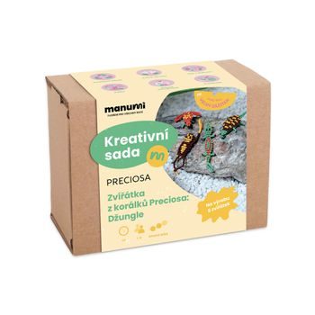 Manumi kreativní sada na výrobu zvířátek z korálků Preciosa s motivy džungle