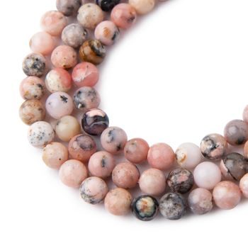 Pink Opal beads 6mm
