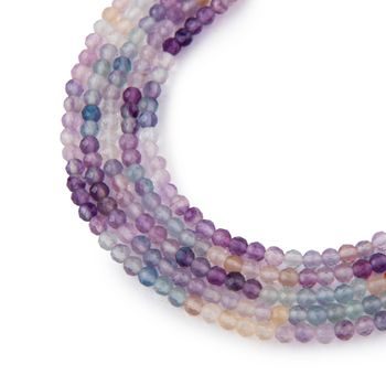 Fluorite gradient faceted beads 3mm