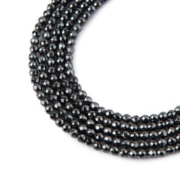 Hematite faceted beads 3mm