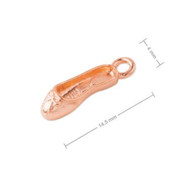 Silver pendant ballerina shoe rose gold plated No.1013