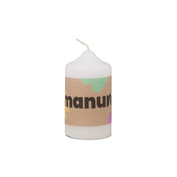 Manumi svíčka k dozdobení kónická 24 x 240 mm bílá