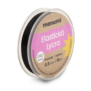 Elastická lycra 0,5mm/10m černá