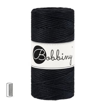 Bobbiny macramé priadza Regular 3mm Black