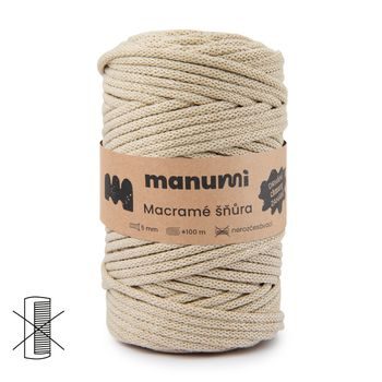 Manumi Macramé šnúra 5mm béžová