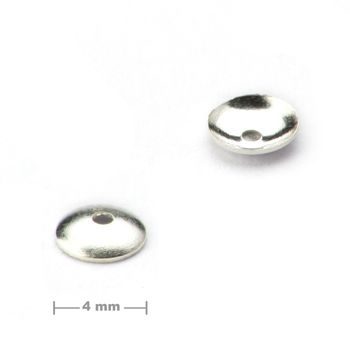 Căpăcel tip disc 4mm de culoare argintie