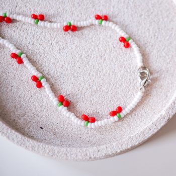 Manumi kreativní sada na výrobu šperků z korálků Preciosa kytičky a třešně