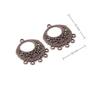Chandelier earring findings 32x22mm antique copper