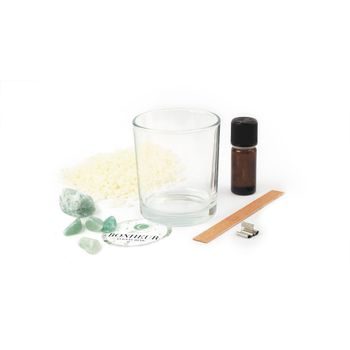 Creative kit for making a candle with minerals Litotherapy