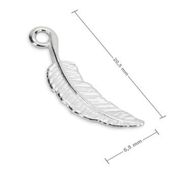 Sterling silver 925 pendant feather No.524