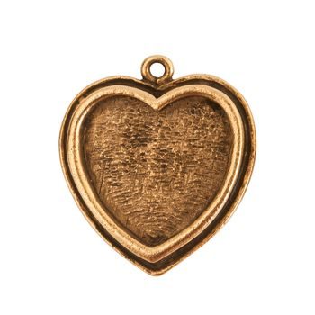 Nunn Design pendant with a setting heart 26x23mm gold-plated