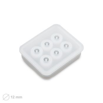 Set de 6 matrițe de silicon pentru turnarea perlelor de rășină de cristal 12mm