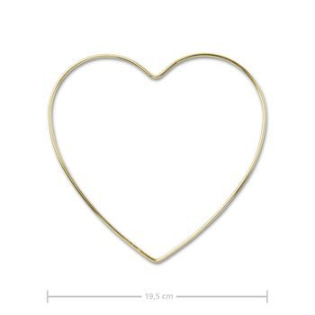 Cadru metalic pentru macramé inimă 19,5cm