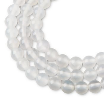 White Agate beads 8mm