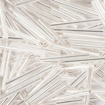 PRECIOSA glass tubes straight 25mm silver