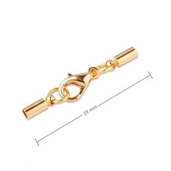 Set of round 1mm endings with a clasp gold colour