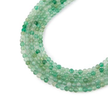 Green Aventurine faceted beads 2mm